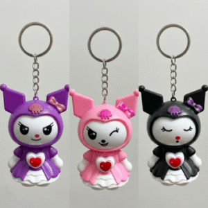 kuromi face changing keychain